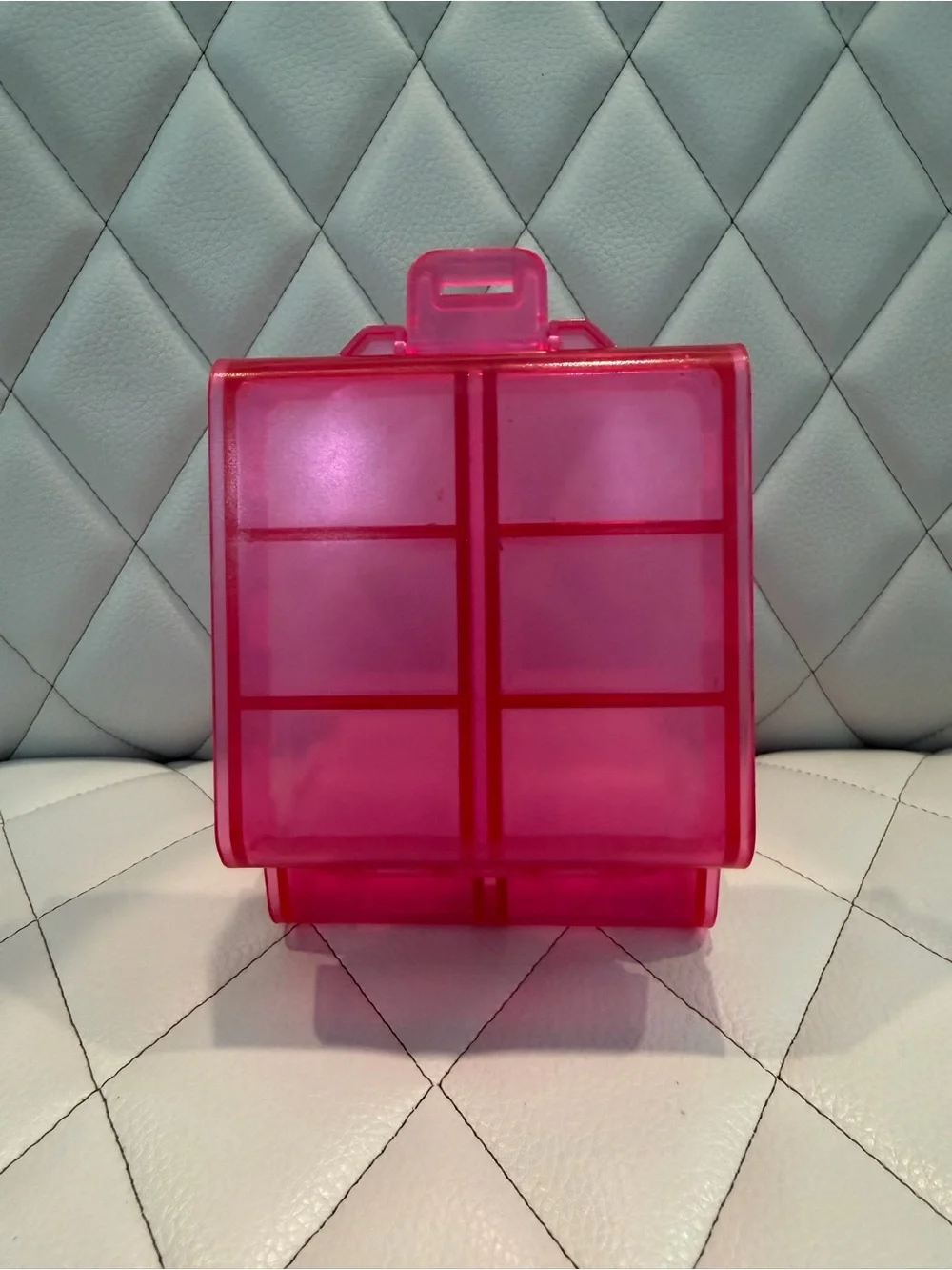 Pink 8-Compartment Pill & Small Parts Organizer